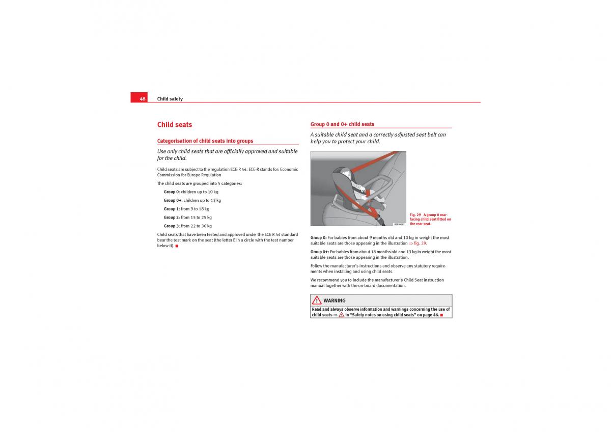 manual  Seat Exeo owners manual / page 50