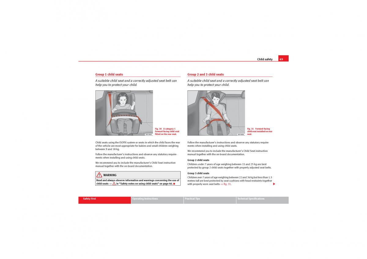 manual  Seat Exeo owners manual / page 51