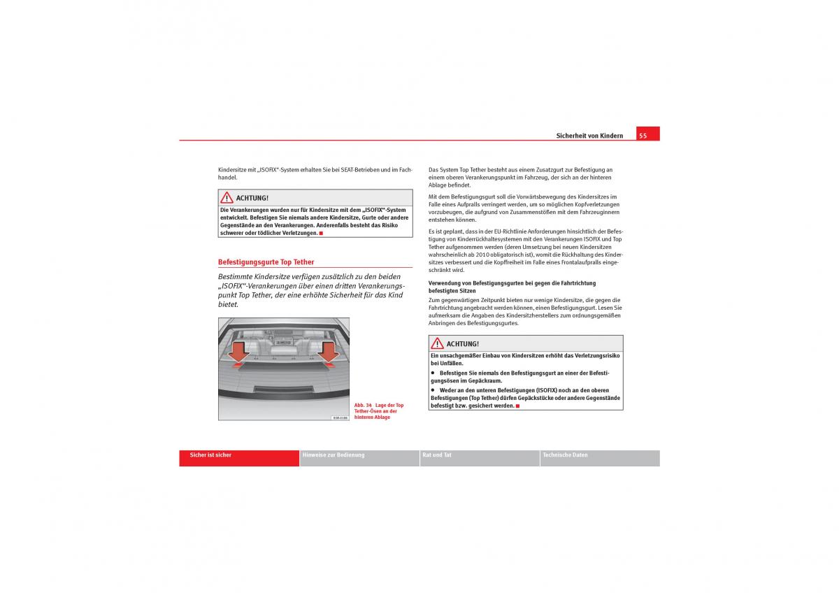 Seat Exeo Handbuch / page 57