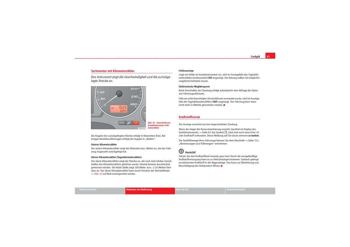 Seat Exeo Handbuch / page 67