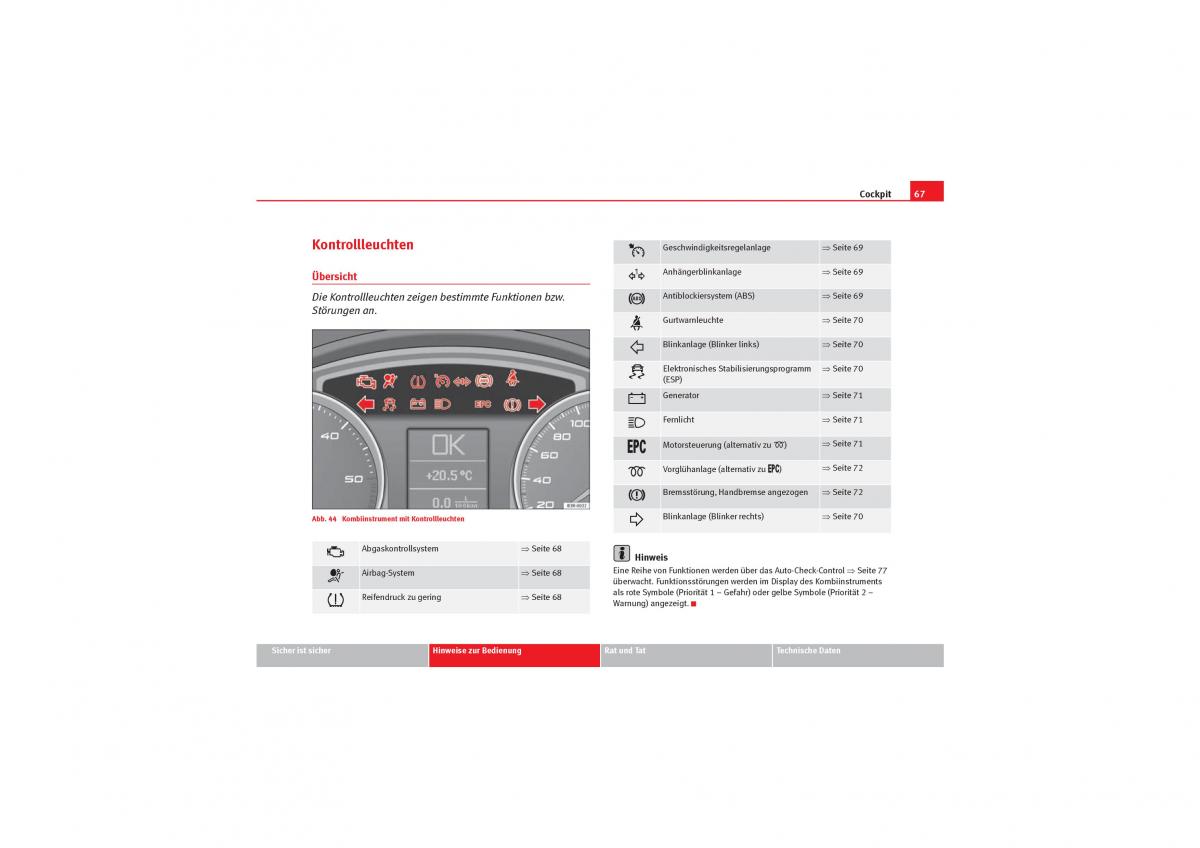 Seat Exeo Handbuch / page 69