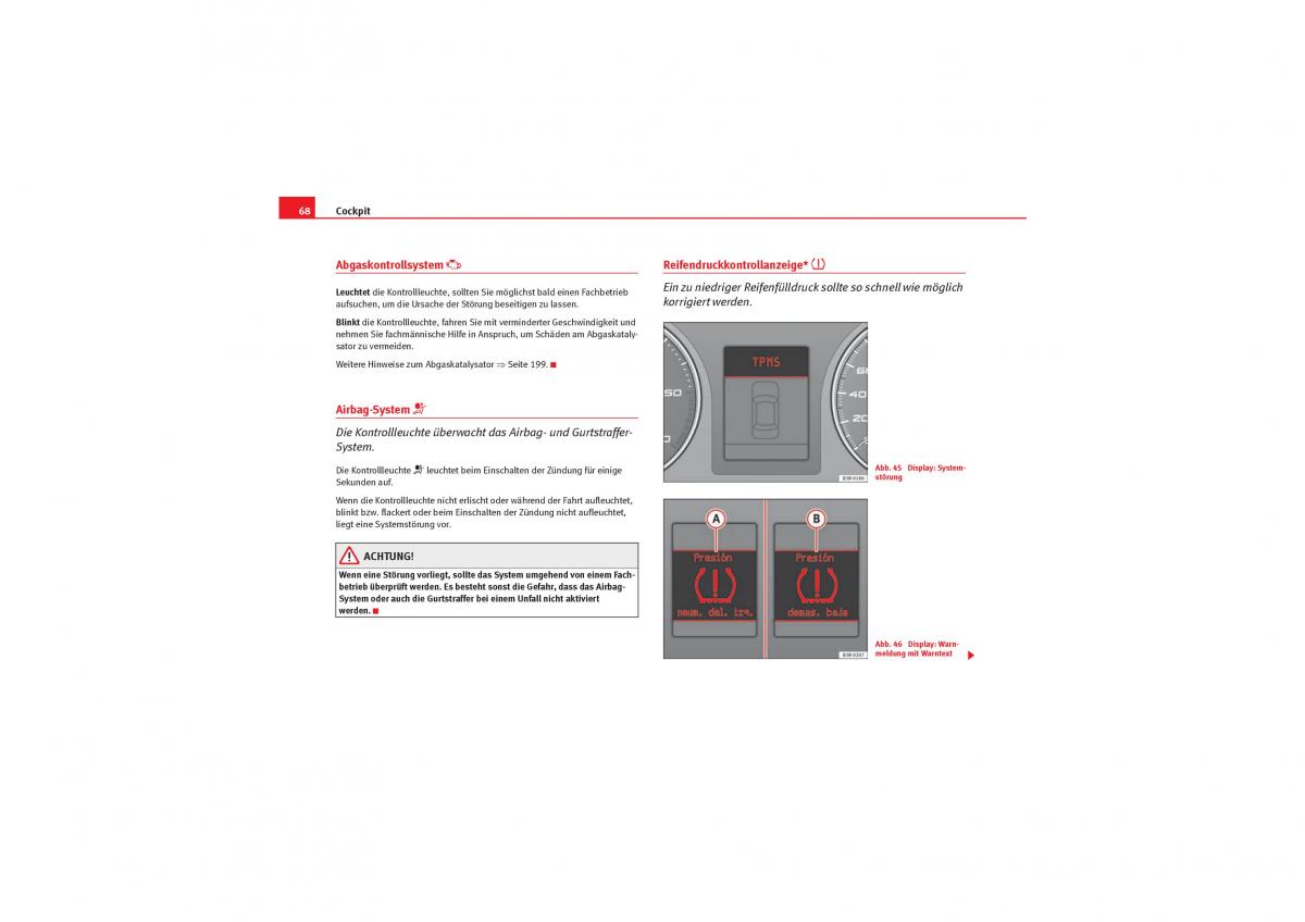 Seat Exeo Handbuch / page 70