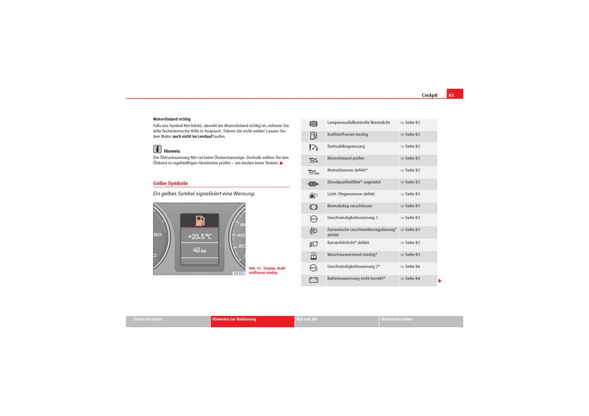 Seat Exeo Handbuch / page 83