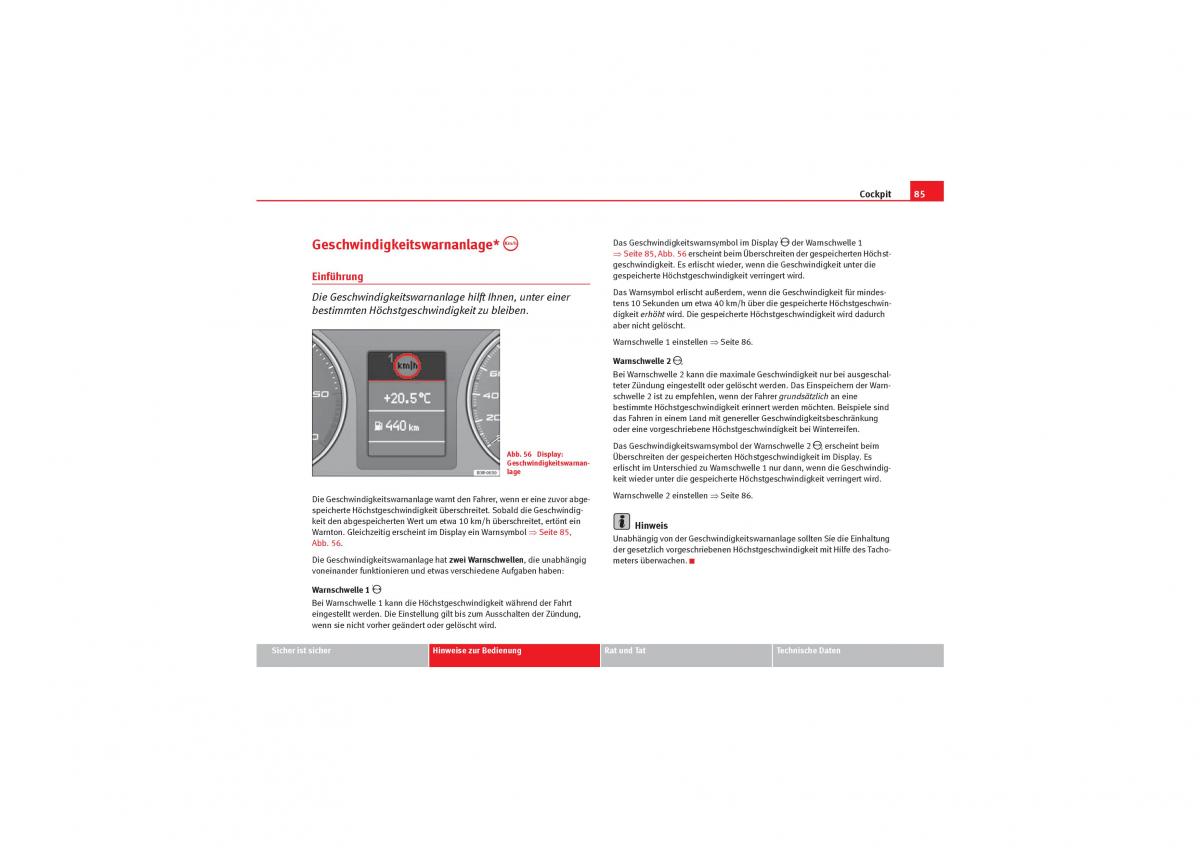 Seat Exeo Handbuch / page 87