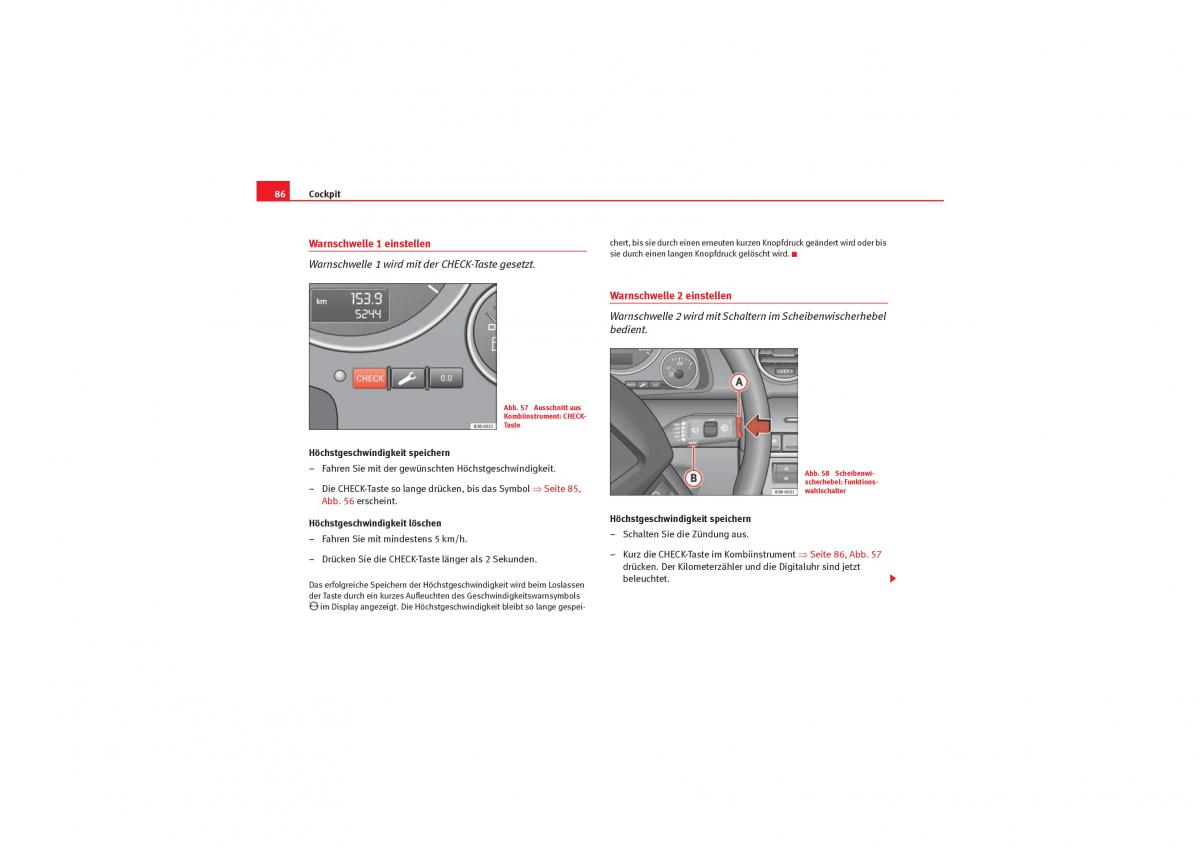 Seat Exeo Handbuch / page 88