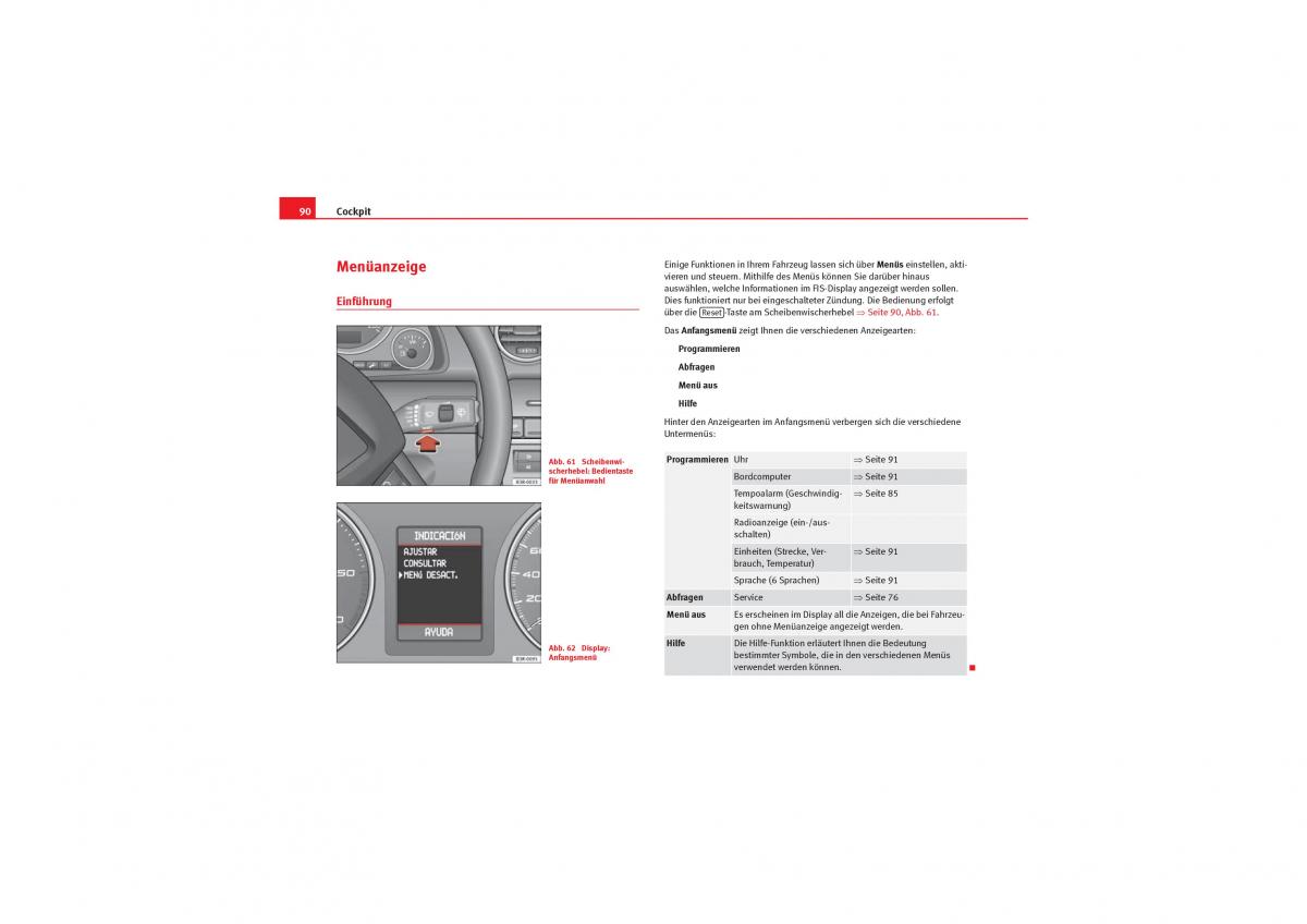 Seat Exeo Handbuch / page 92