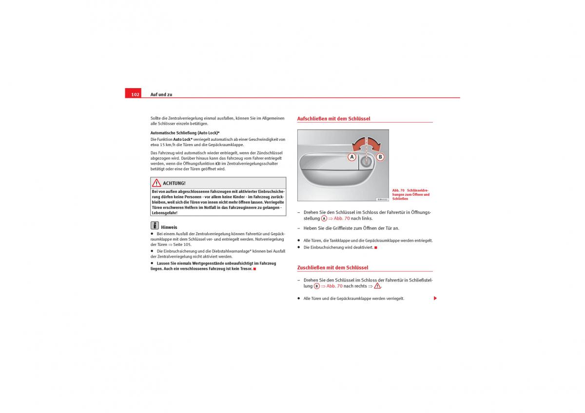 Seat Exeo Handbuch / page 104