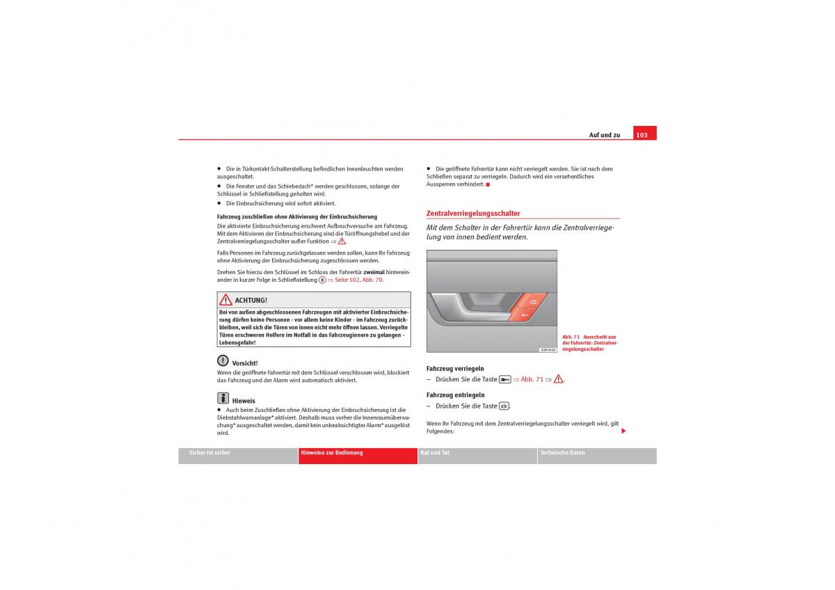 Seat Exeo Handbuch / page 105