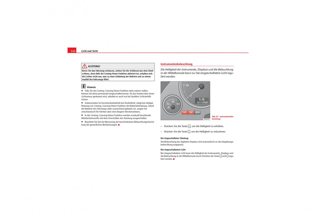 Seat Exeo Handbuch / page 124