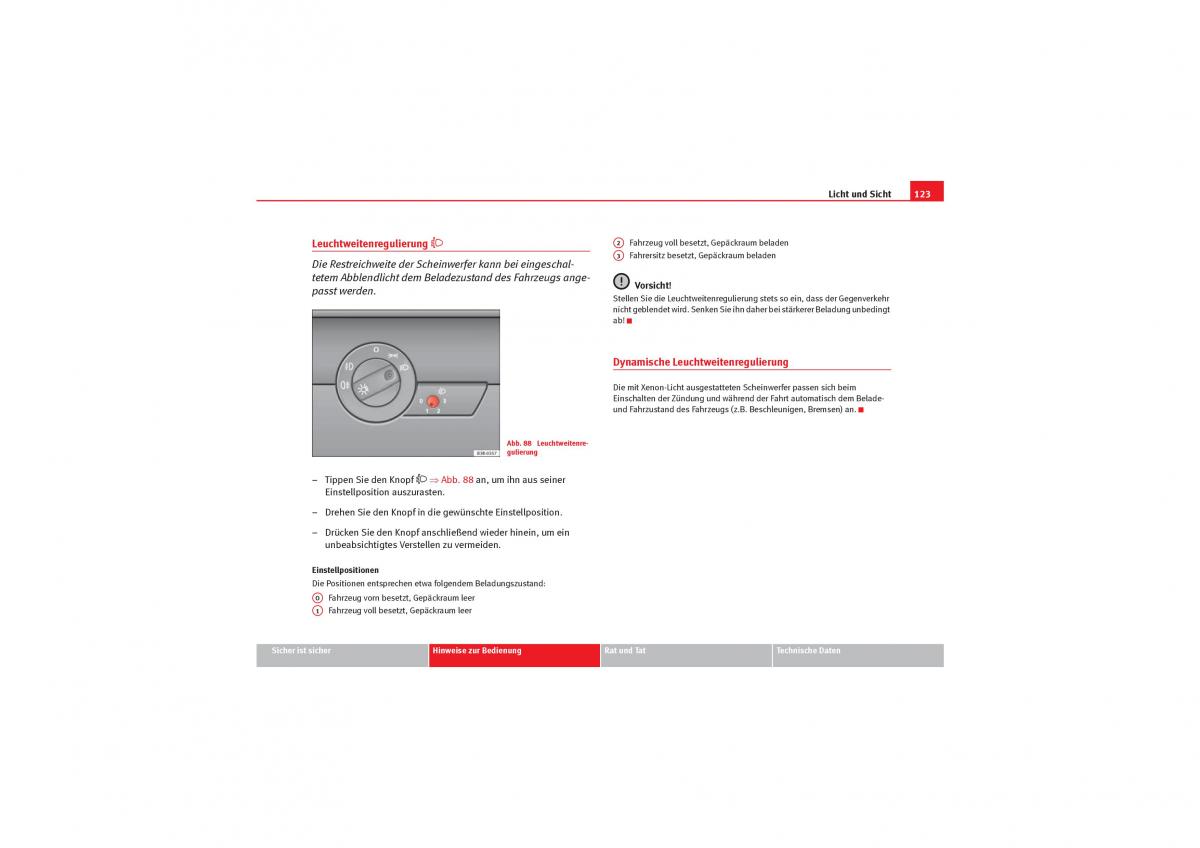 Seat Exeo Handbuch / page 125