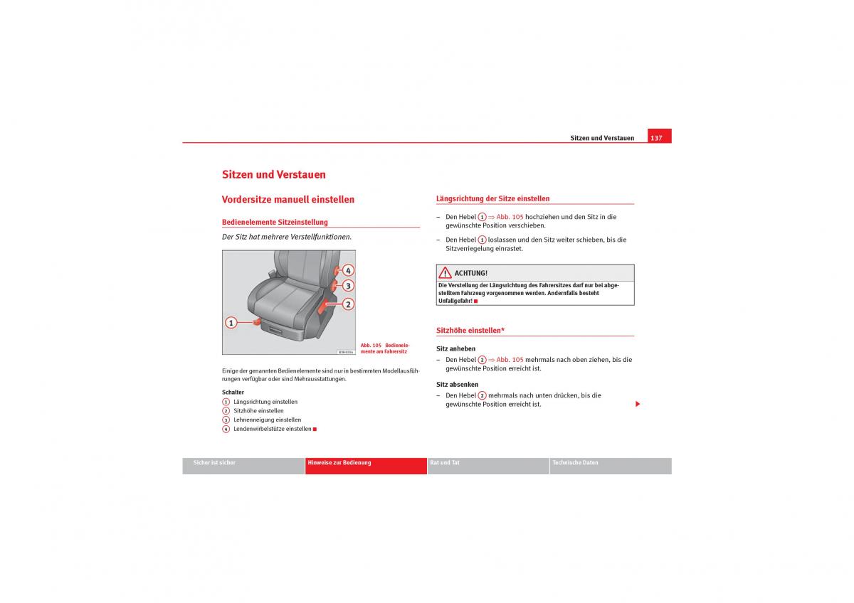 Seat Exeo Handbuch / page 139