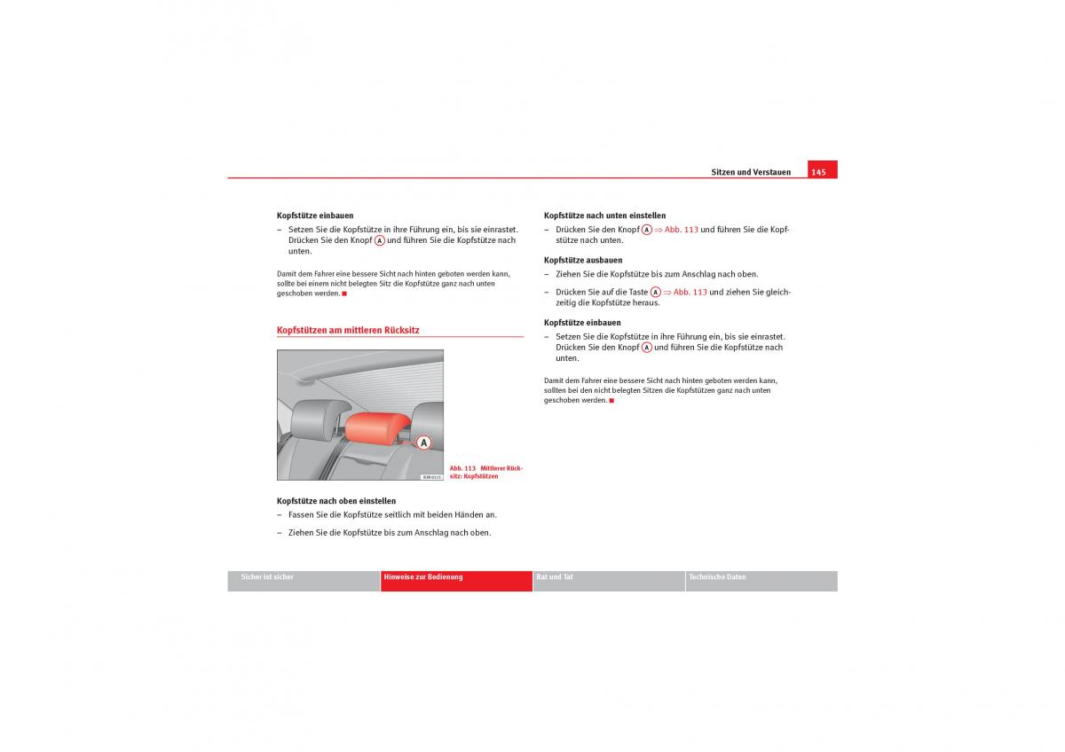 Seat Exeo Handbuch / page 147