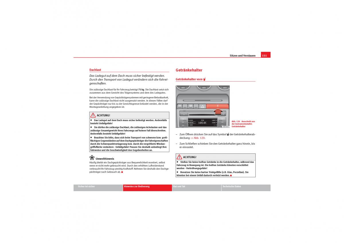 Seat Exeo Handbuch / page 153