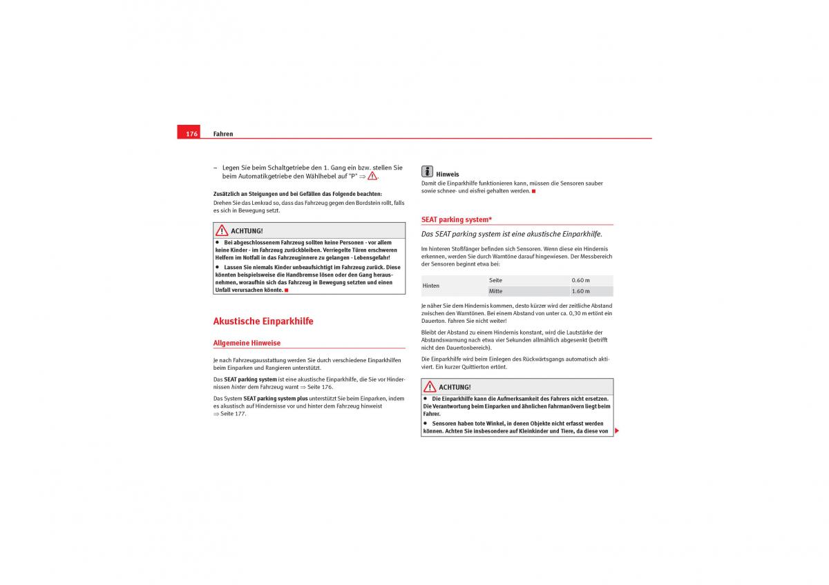 Seat Exeo Handbuch / page 178