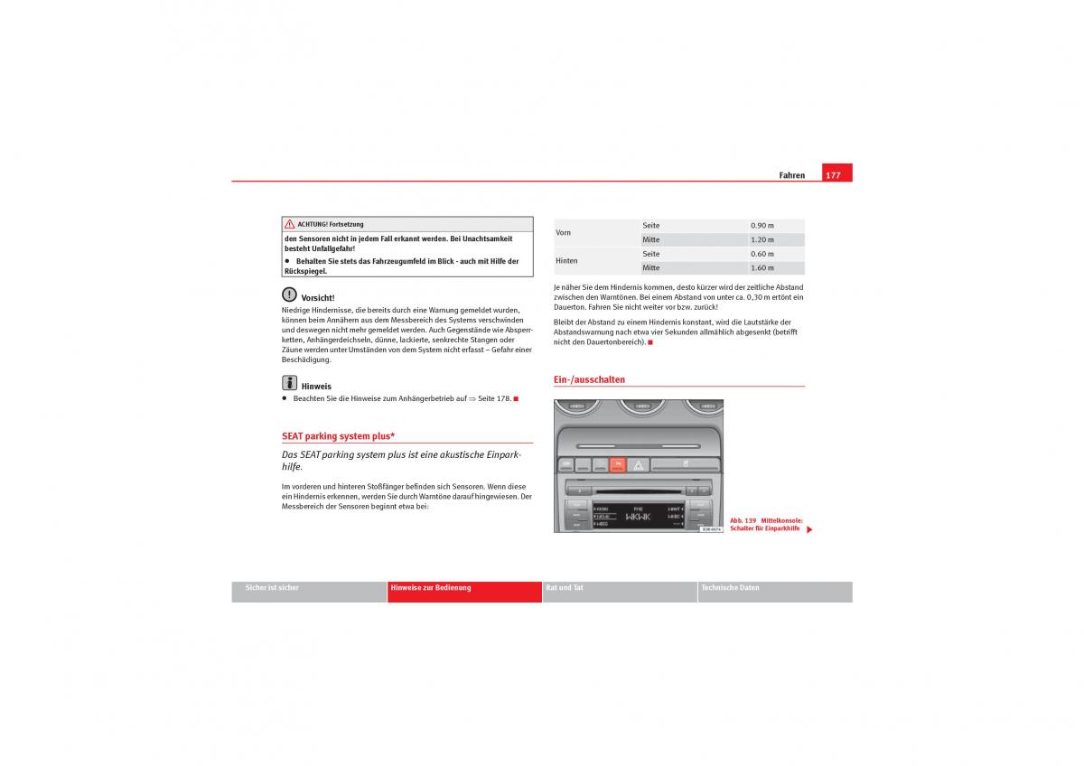 Seat Exeo Handbuch / page 179