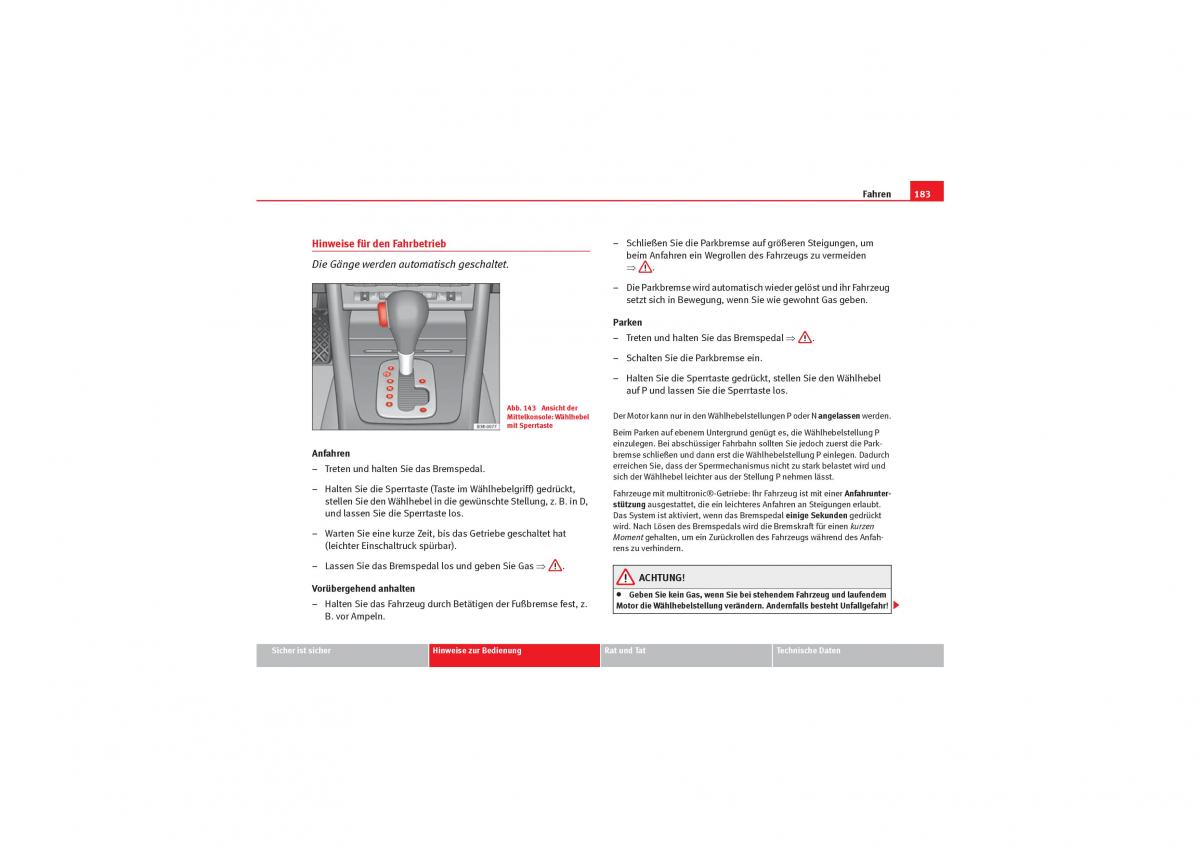 Seat Exeo Handbuch / page 185