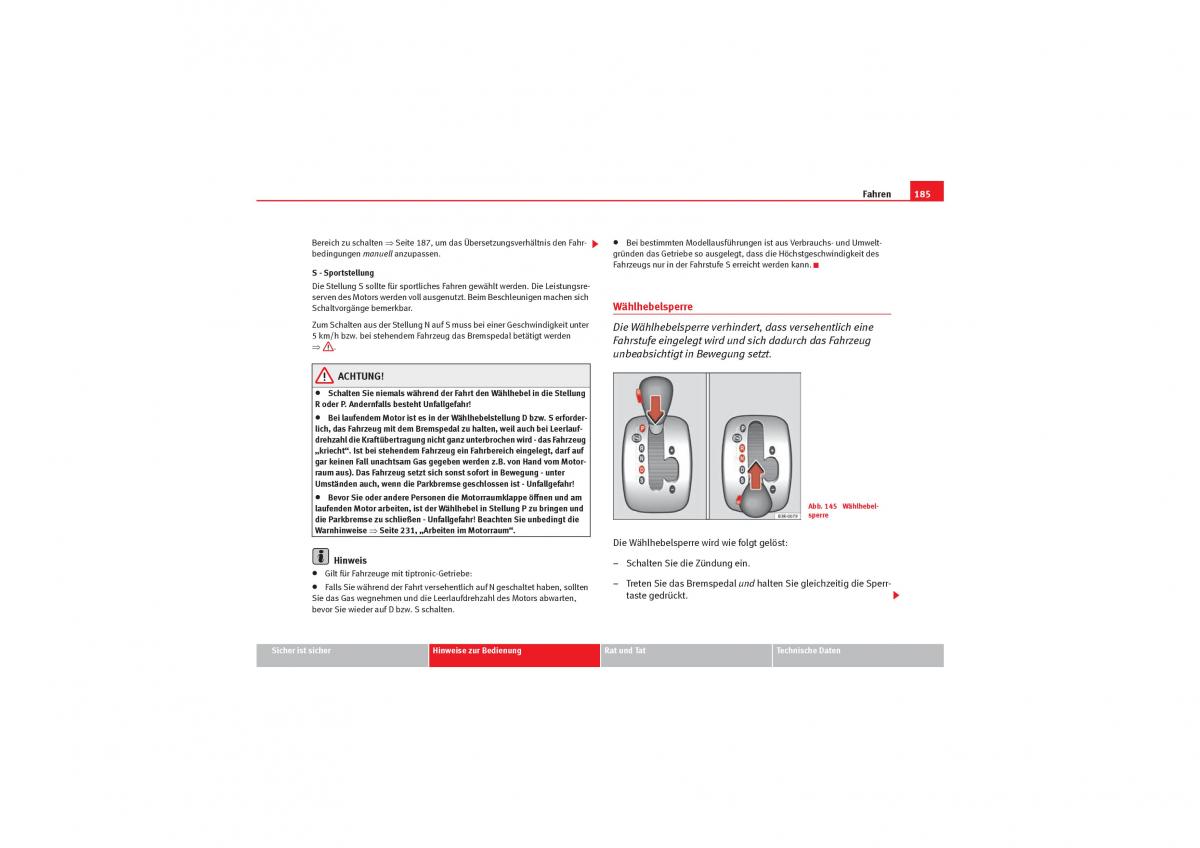 Seat Exeo Handbuch / page 187