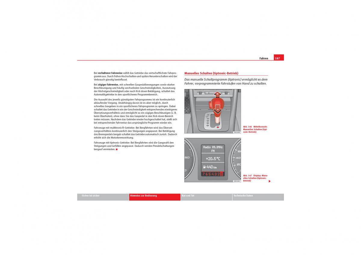 Seat Exeo Handbuch / page 189