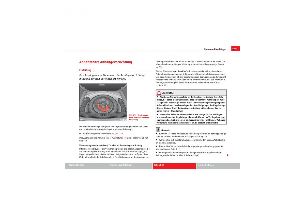 Seat Exeo Handbuch / page 209