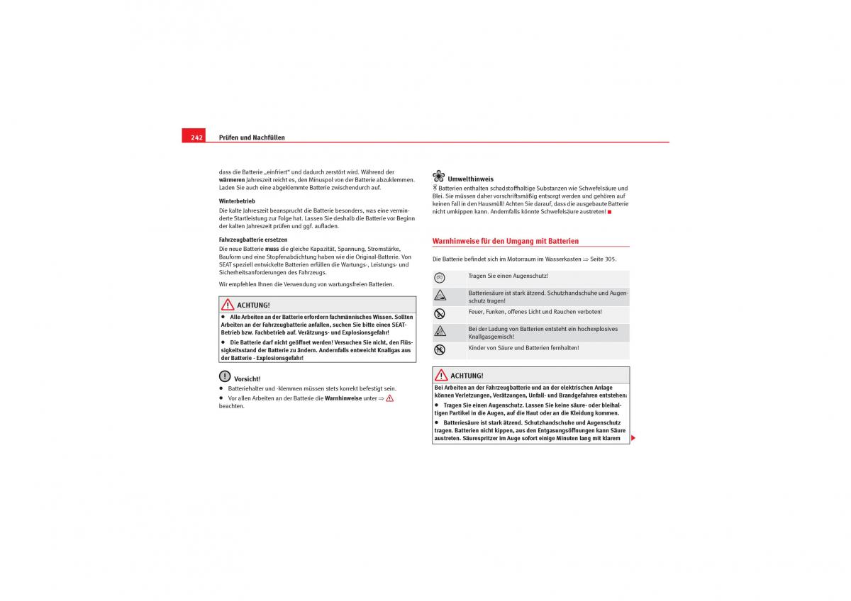 Seat Exeo Handbuch / page 244