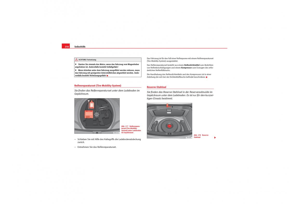 Seat Exeo Handbuch / page 258