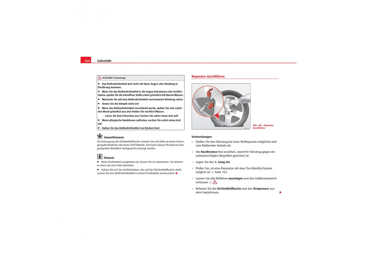 Seat Exeo Handbuch / page 266