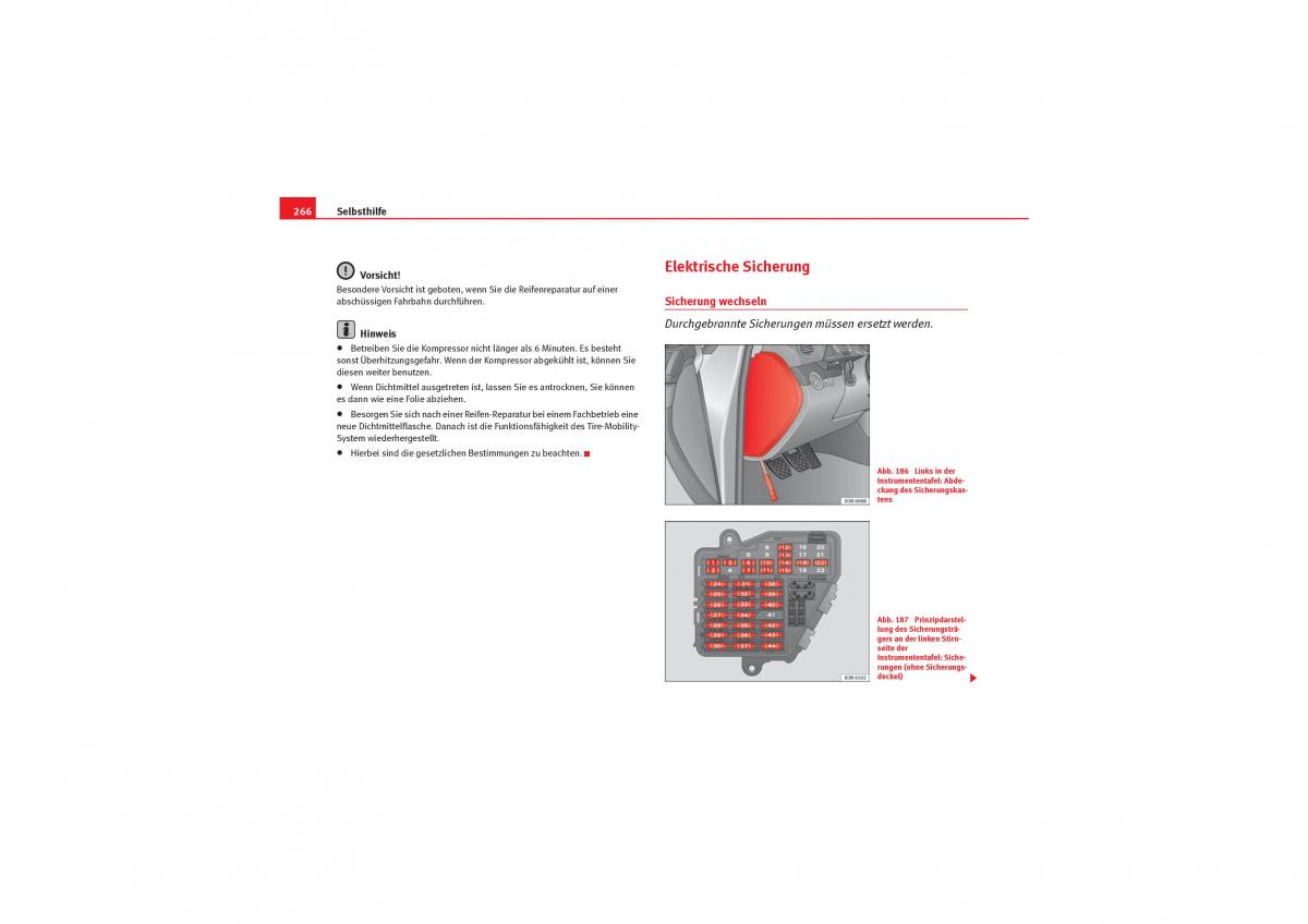 Seat Exeo Handbuch / page 268