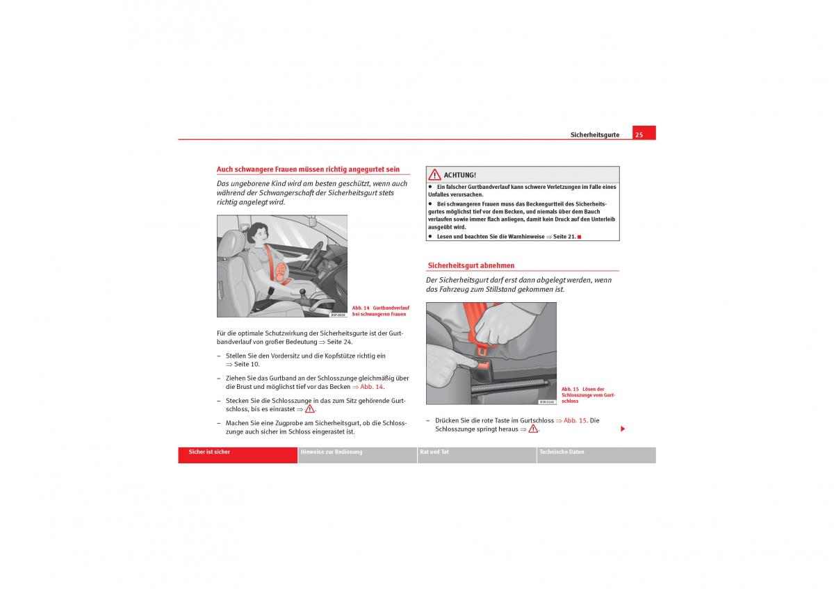 Seat Exeo Handbuch / page 27