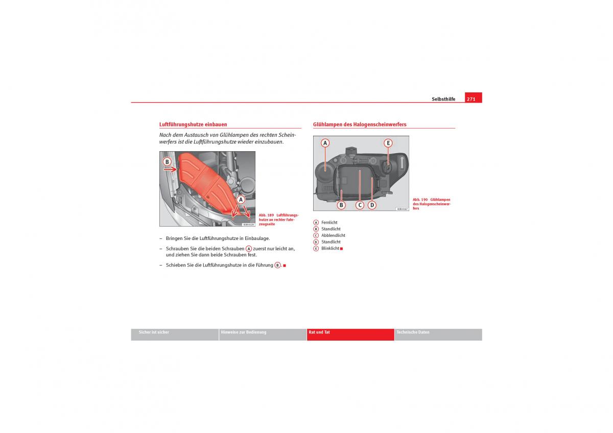 Seat Exeo Handbuch / page 273