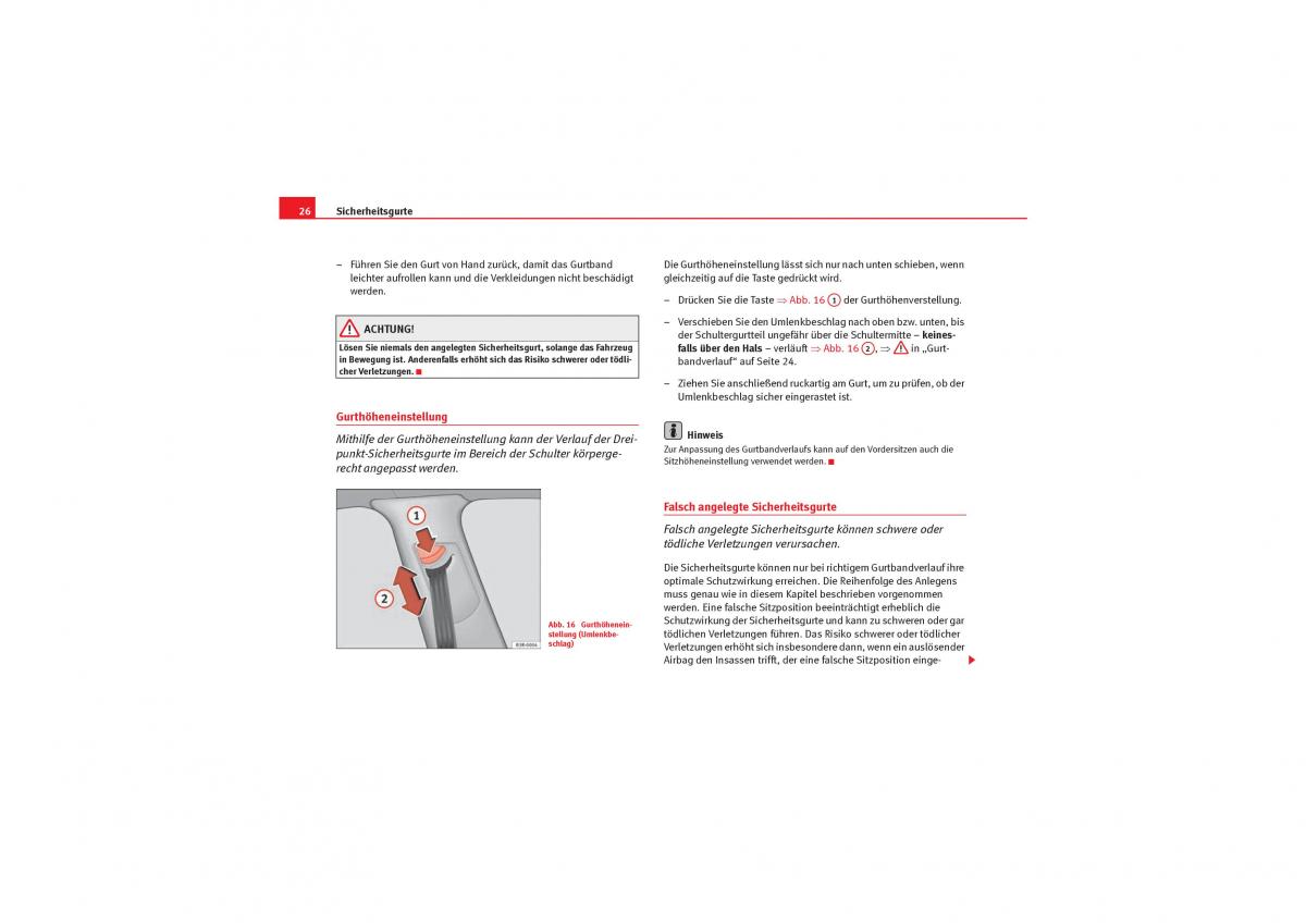 Seat Exeo Handbuch / page 28