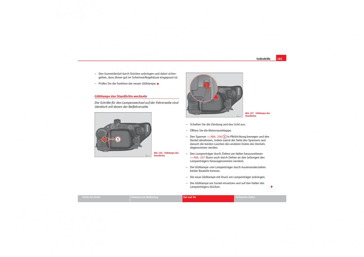 Seat Exeo Handbuch / page 283