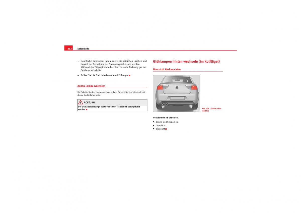 Seat Exeo Handbuch / page 284