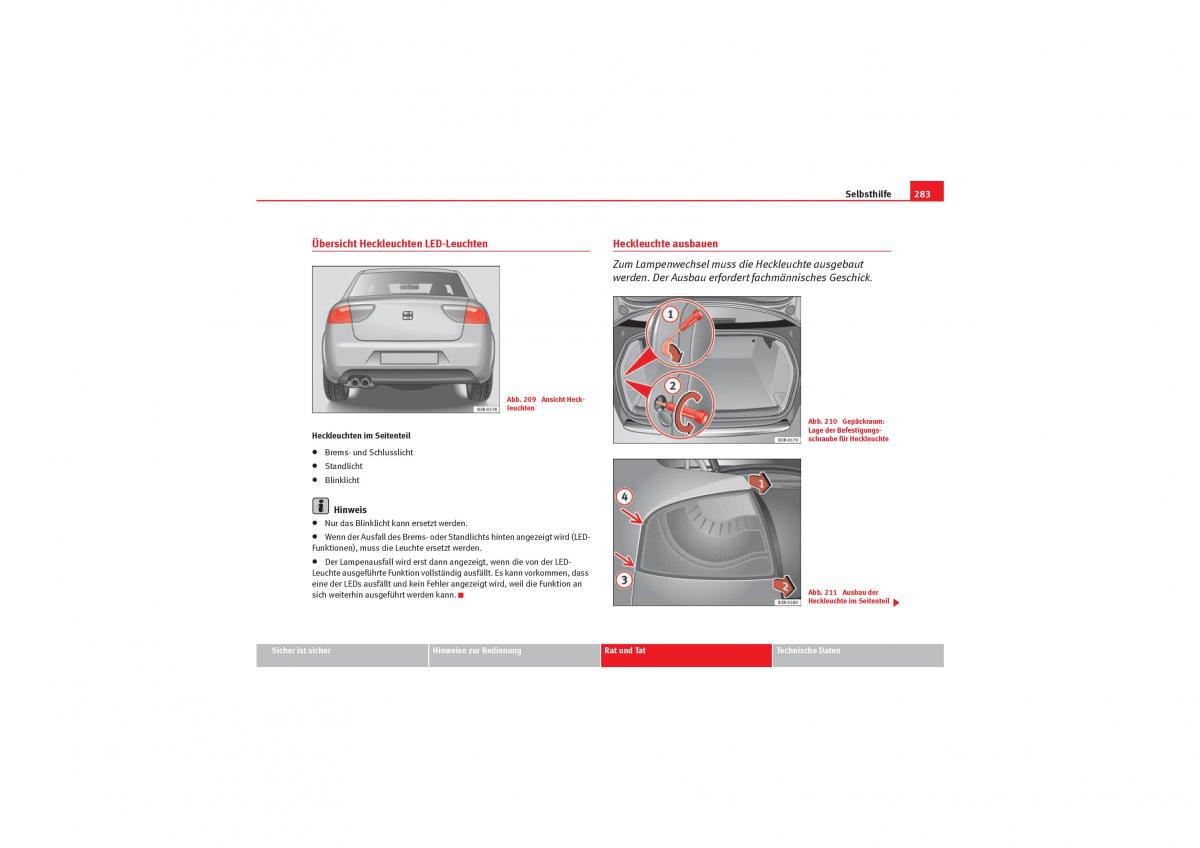 Seat Exeo Handbuch / page 285