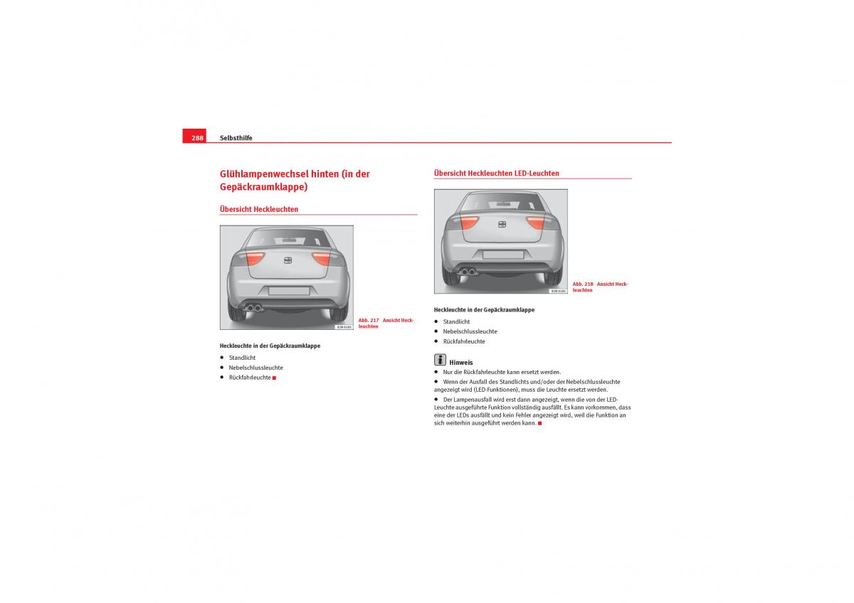 Seat Exeo Handbuch / page 290