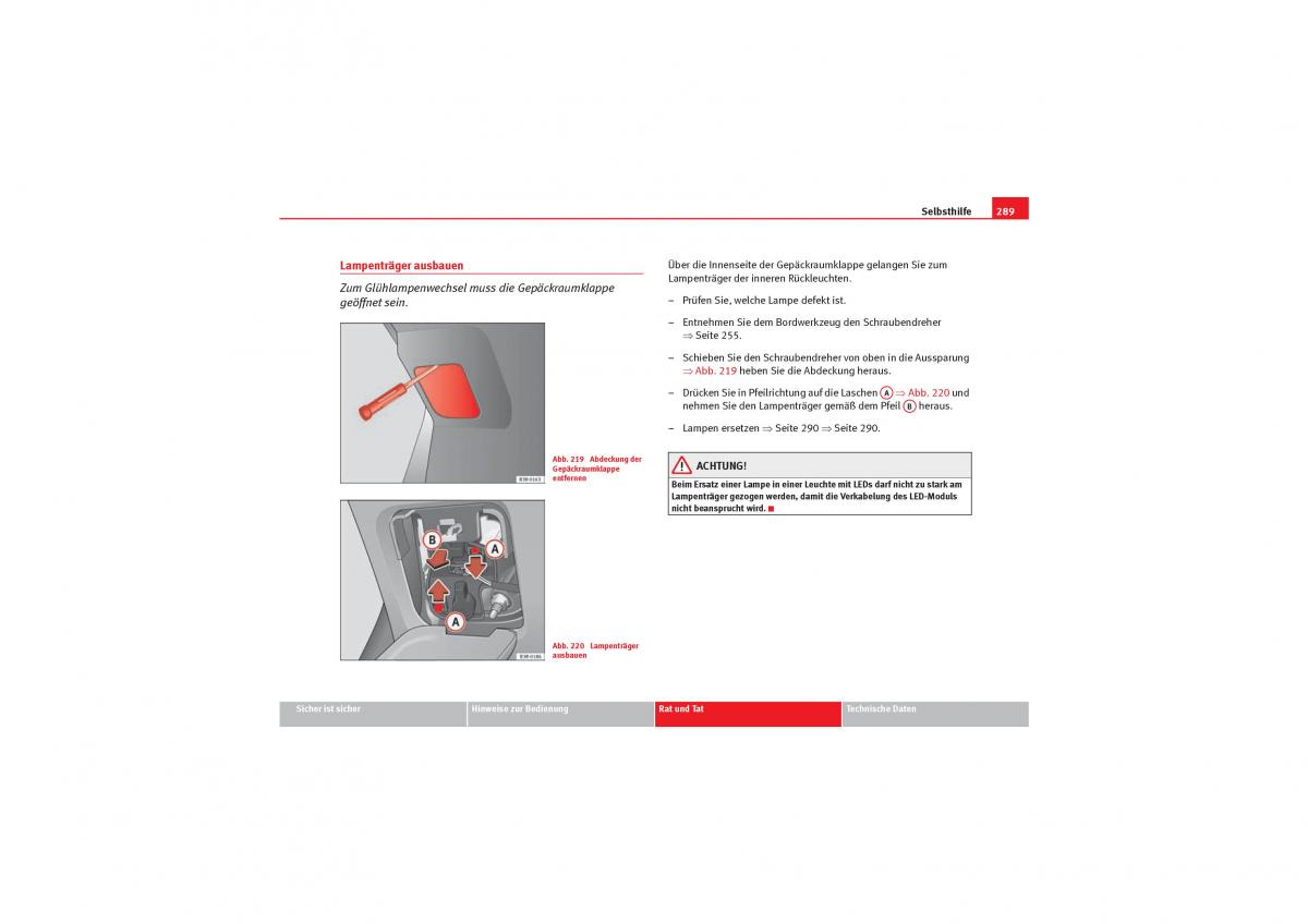 Seat Exeo Handbuch / page 291