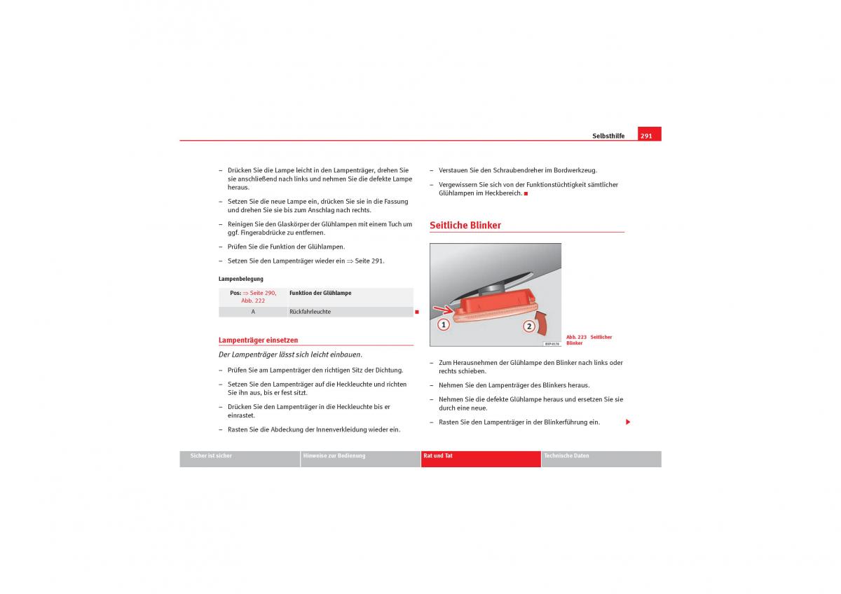 Seat Exeo Handbuch / page 293