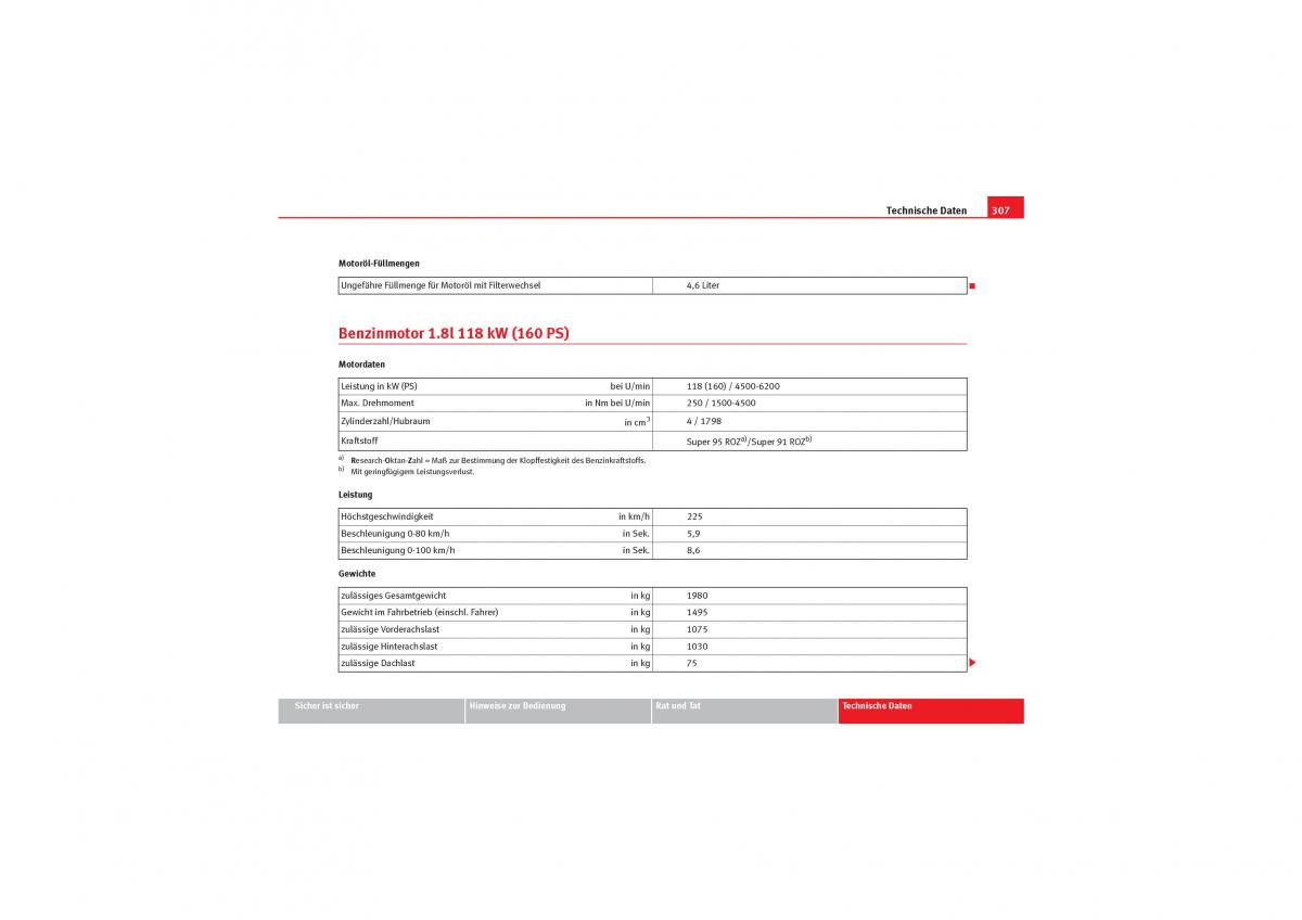 Seat Exeo Handbuch / page 309