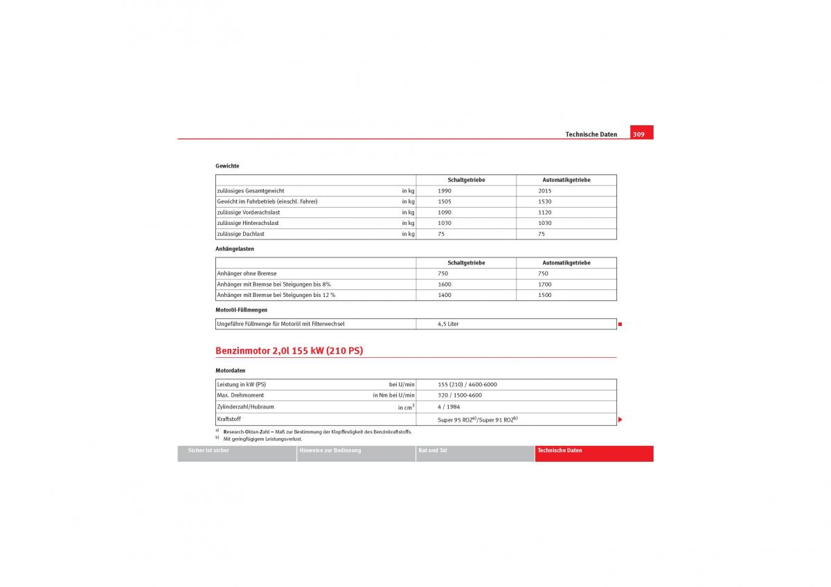 Seat Exeo Handbuch / page 311