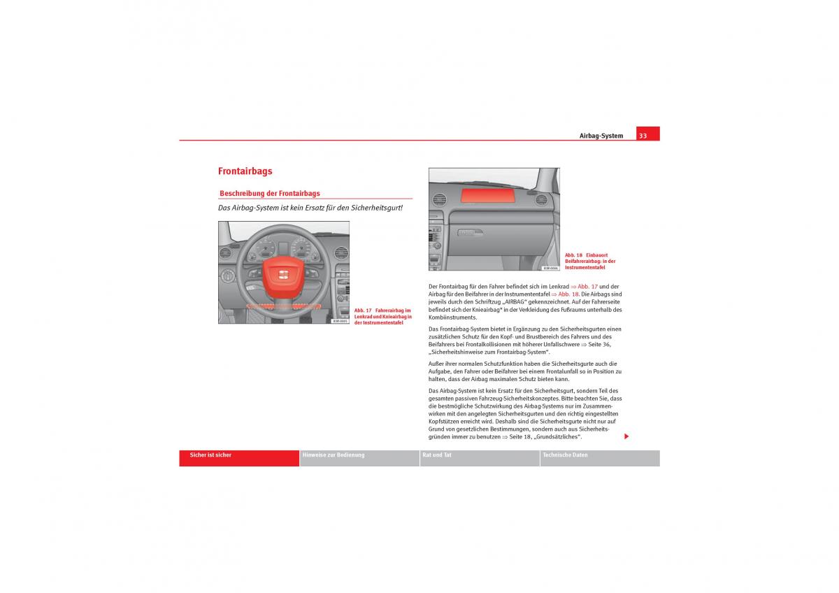 Seat Exeo Handbuch / page 35