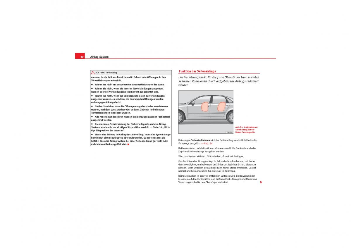 Seat Exeo Handbuch / page 42