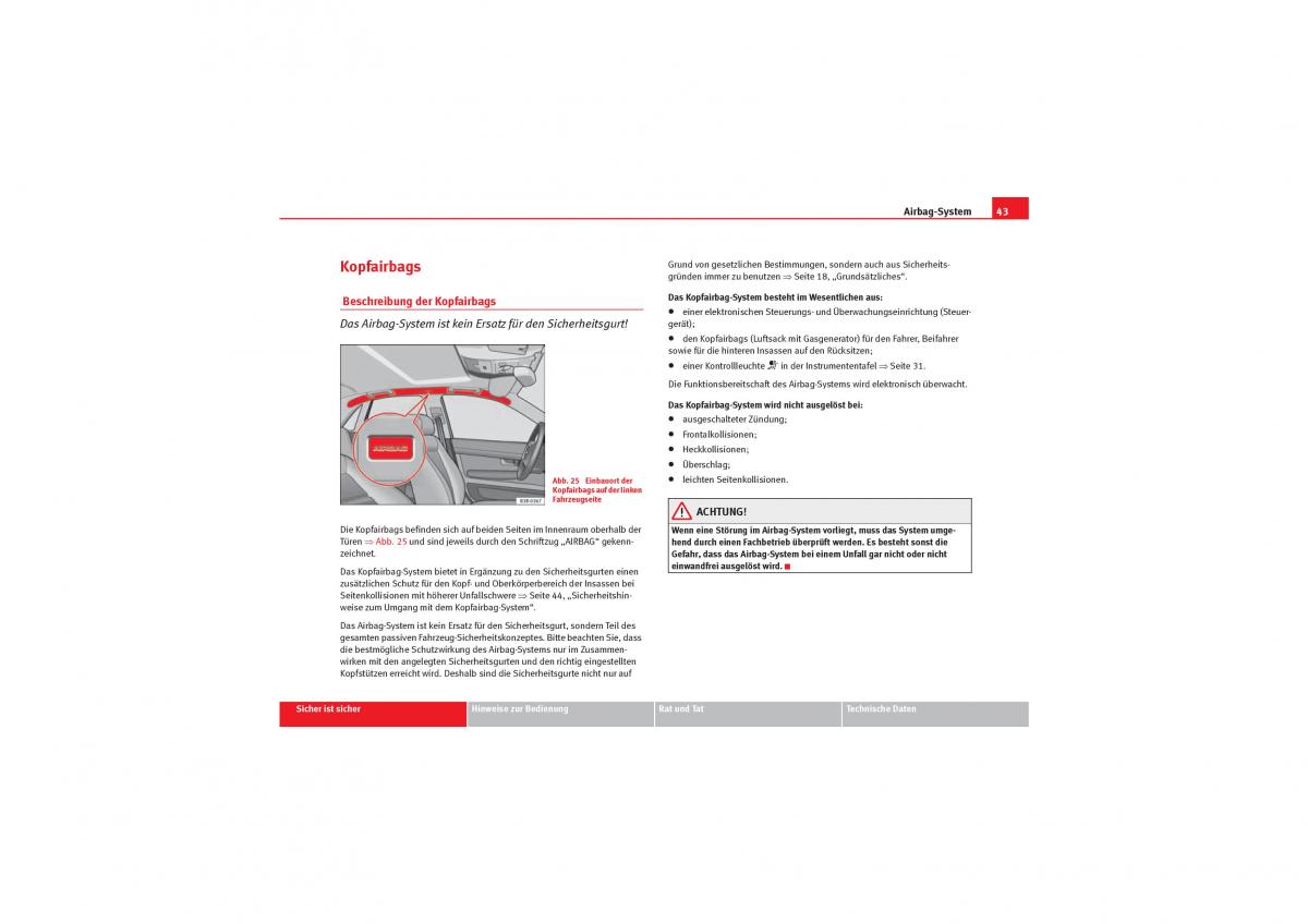 Seat Exeo Handbuch / page 45