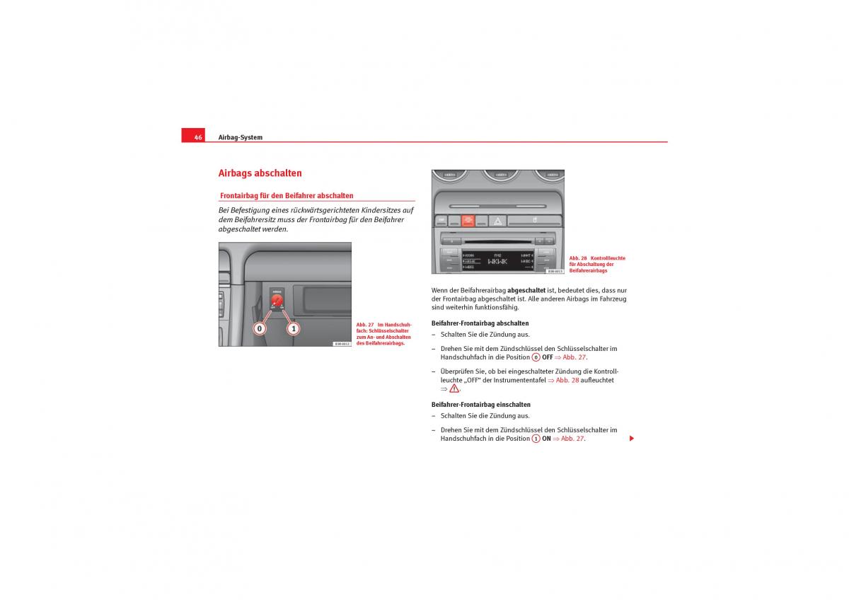 Seat Exeo Handbuch / page 48