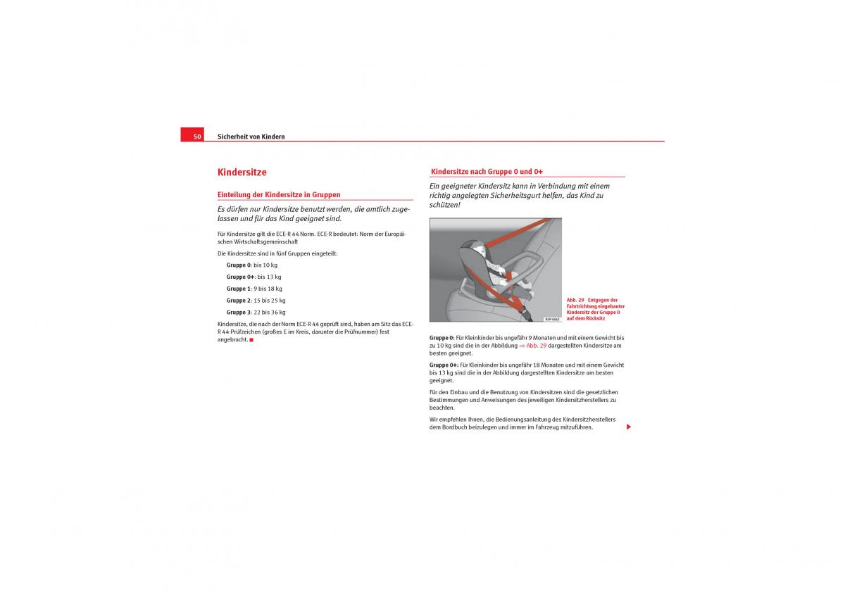 Seat Exeo Handbuch / page 52