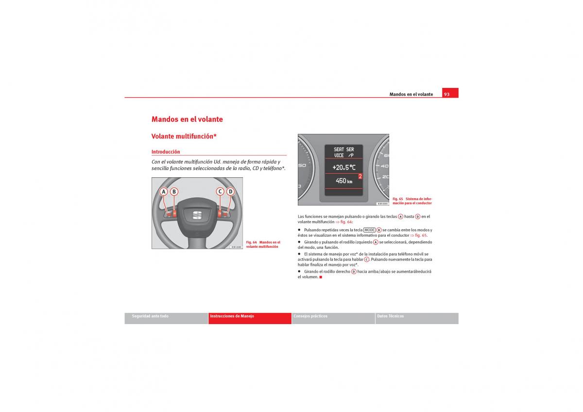 Seat Exeo manual del propietario / page 95