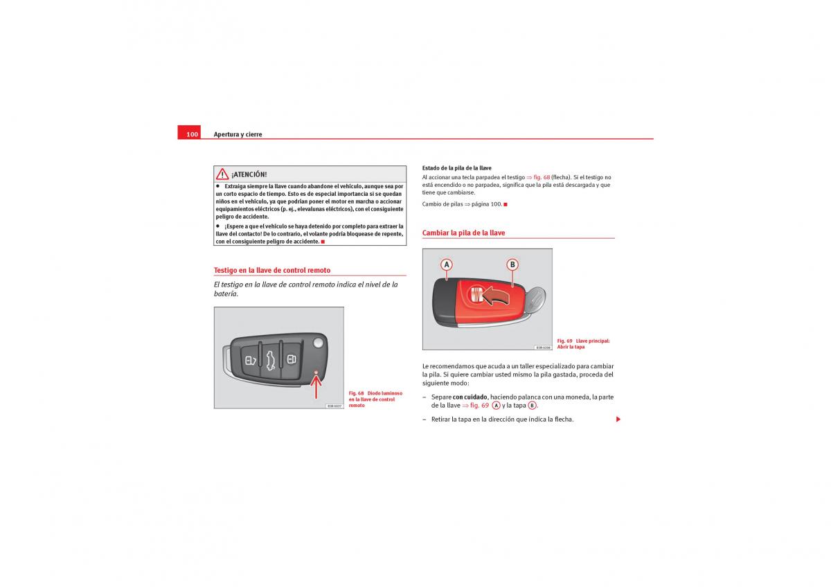 Seat Exeo manual del propietario / page 102