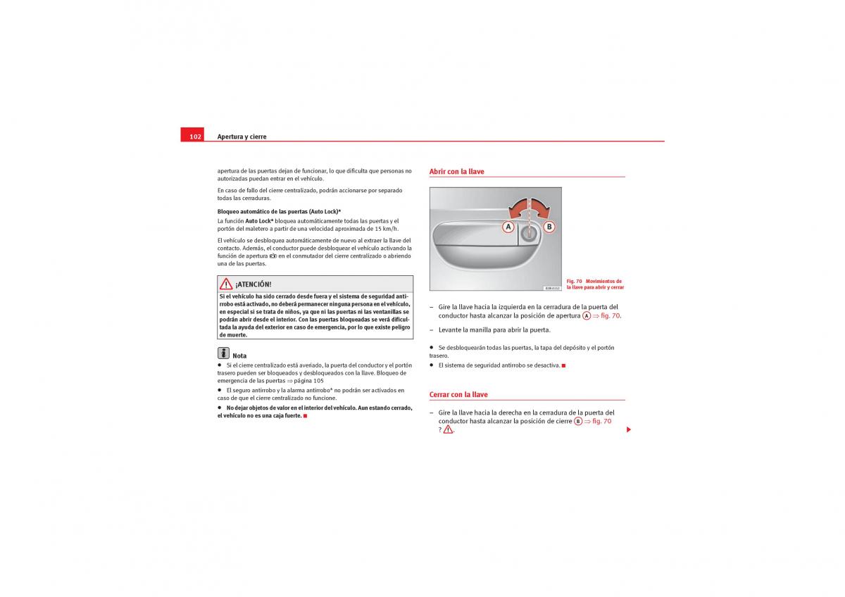 Seat Exeo manual del propietario / page 104