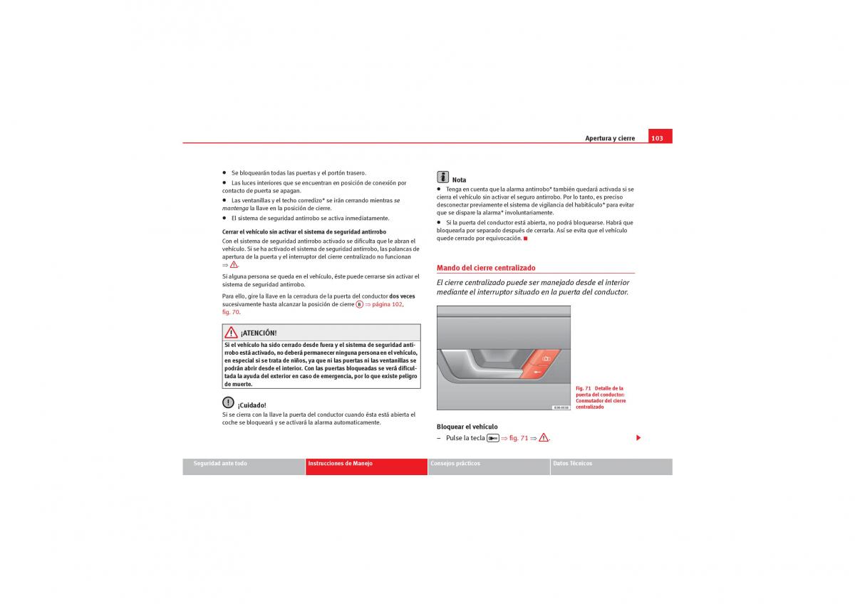 Seat Exeo manual del propietario / page 105