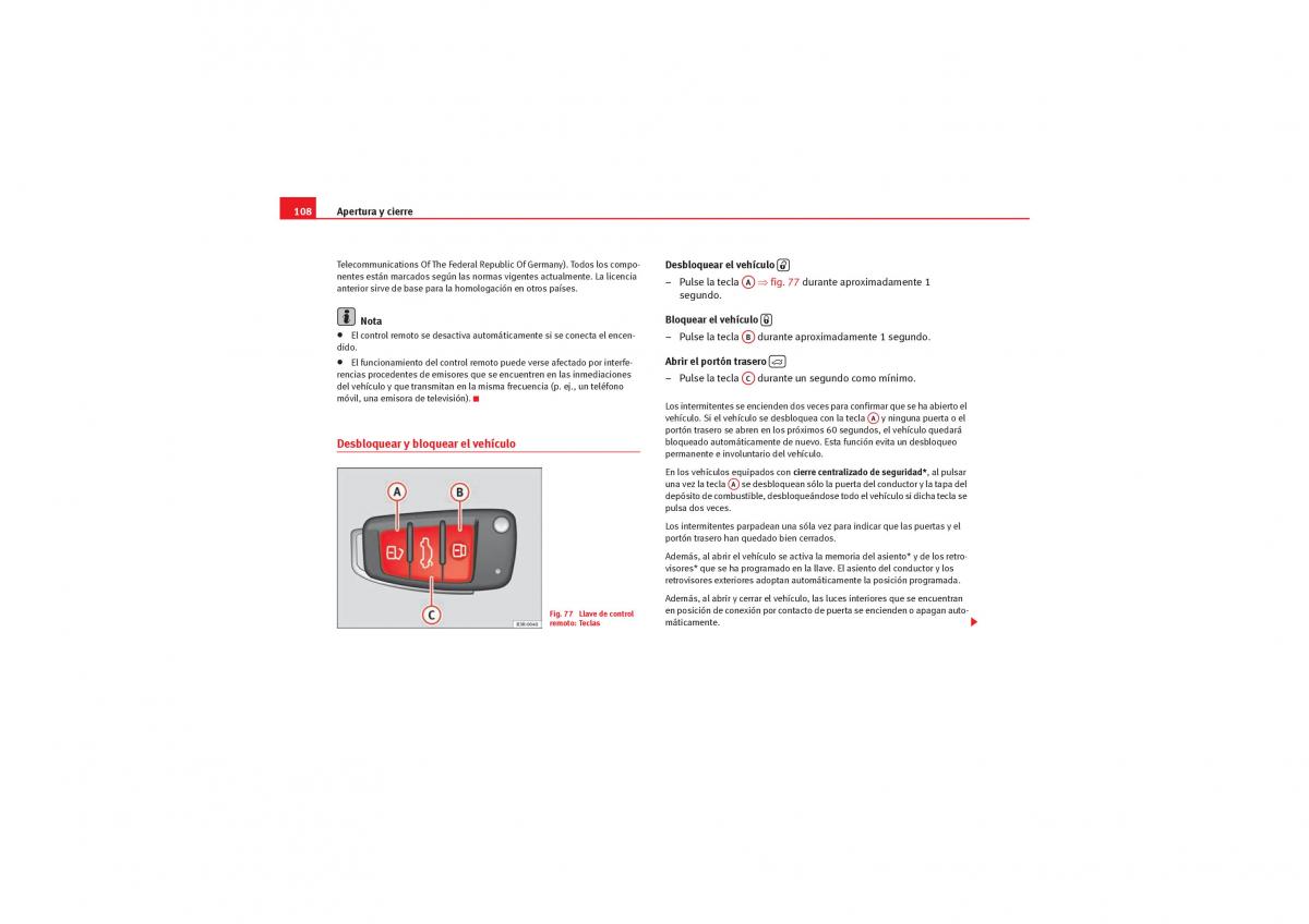 Seat Exeo manual del propietario / page 110