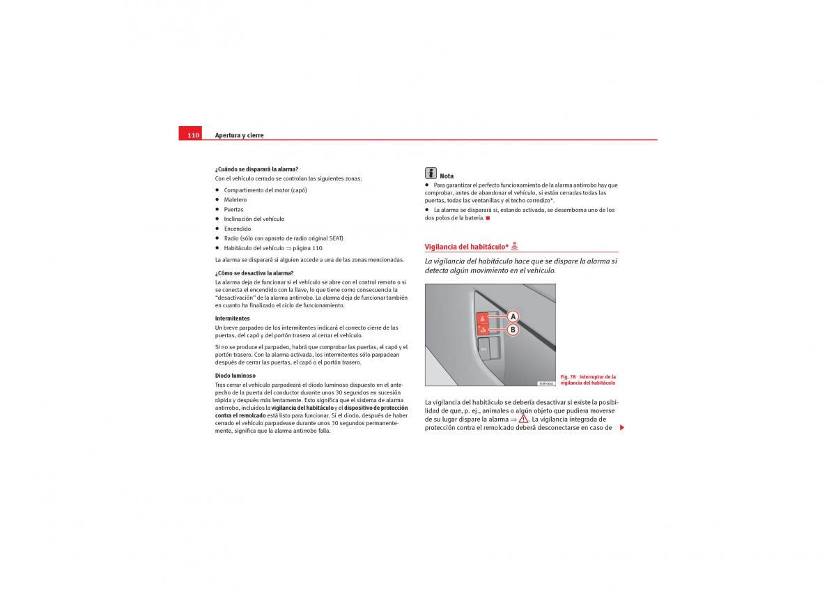 Seat Exeo manual del propietario / page 112