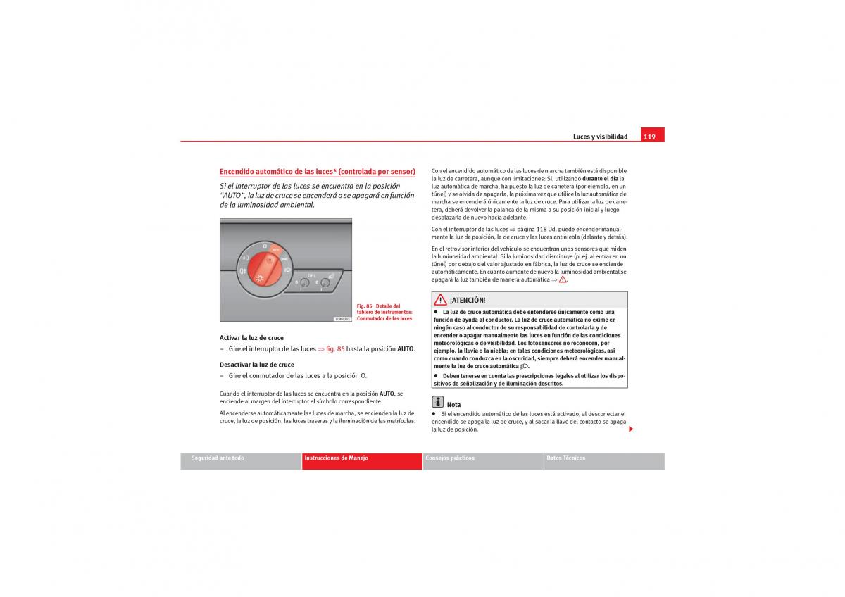 Seat Exeo manual del propietario / page 121